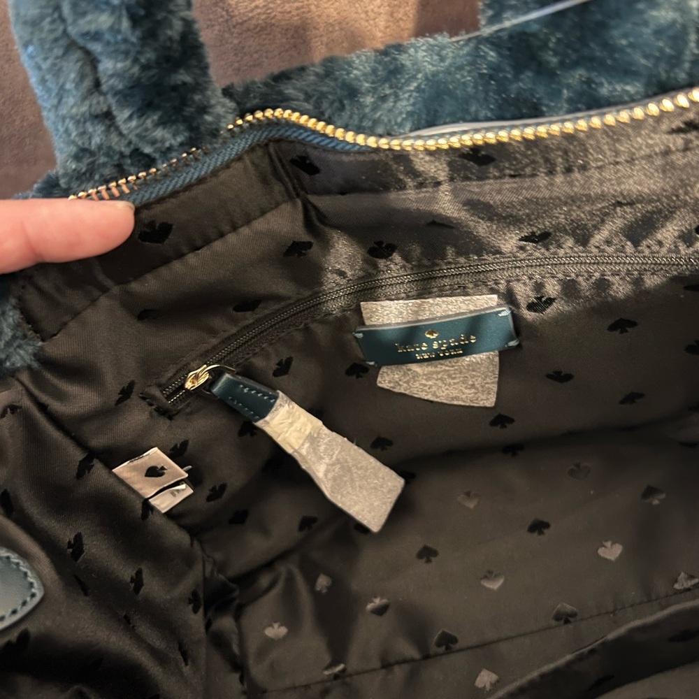 Kate Spade Ella Plush Teal Tote Bag
